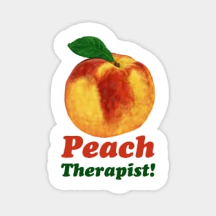 Peach Therapist Pun Magnet