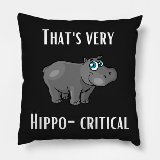 Animal Hippo Pun Pillow