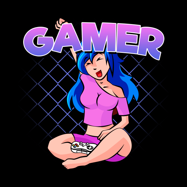 Gamer Girl Video Gaming by Outcasted