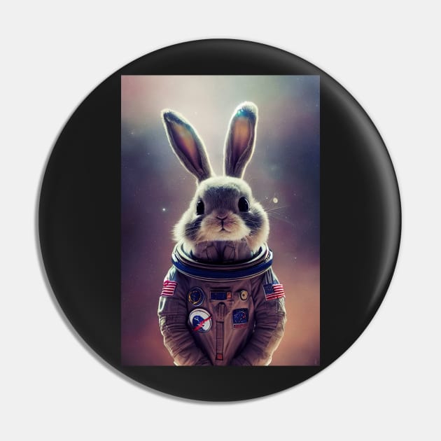 Bunny in space suit Pin by ai1art