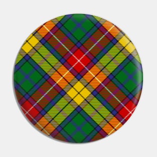 Clan Buchanan Tartan Rotated Pin