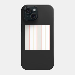 Pattern of white, pastel pink and beige stripes Phone Case