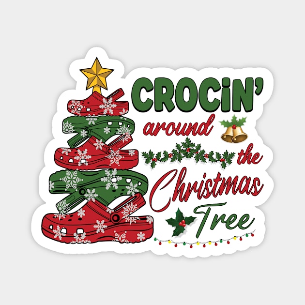 Crocin' Around The Christmas Tree Magnet by Samphelinshop