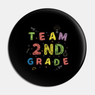 Team 2st Grade First Day of School Pin