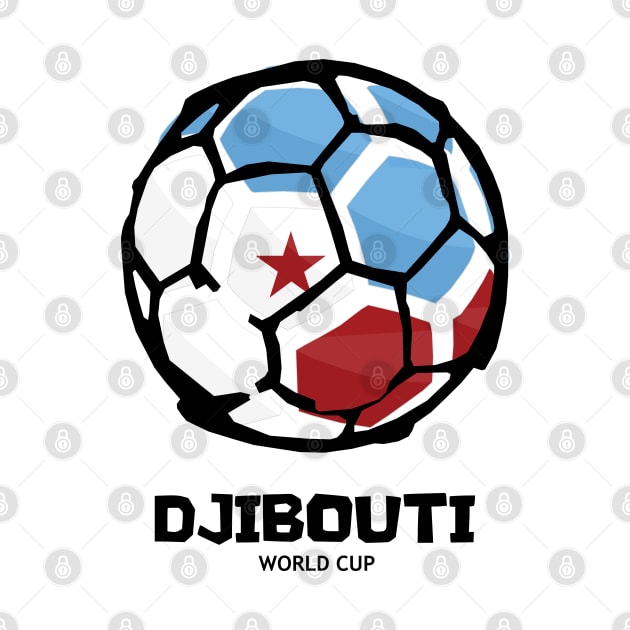 Djibouti Football Country Flag by KewaleeTee