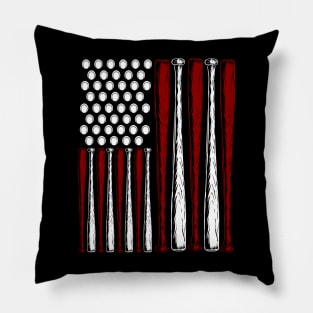 Baseball US Flag Pillow