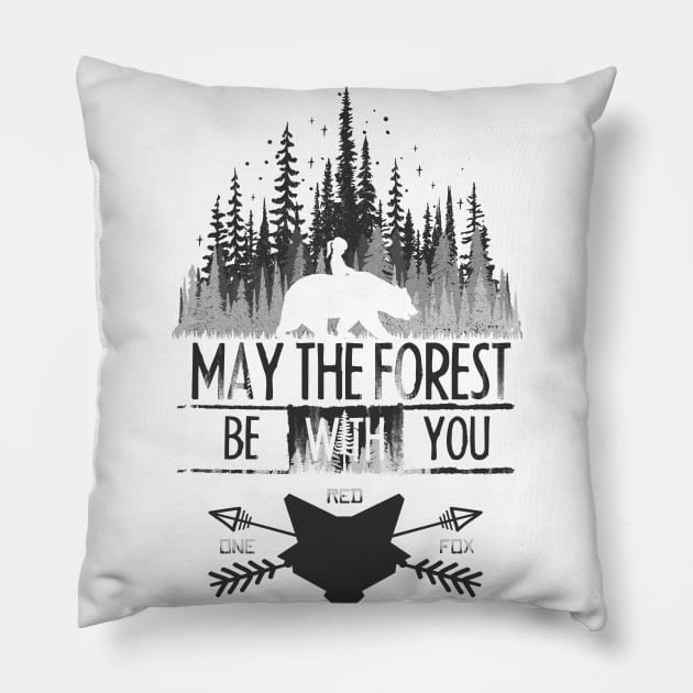 May The Forest Pillow by OneRedFox