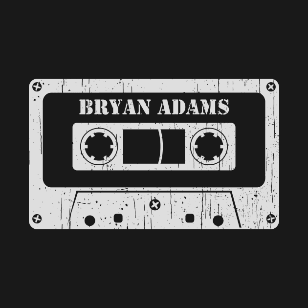 Bryan Adams - Vintage Cassette White by FeelgoodShirt