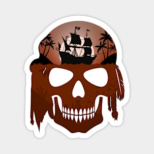 Pirate Captain Skull Magnet