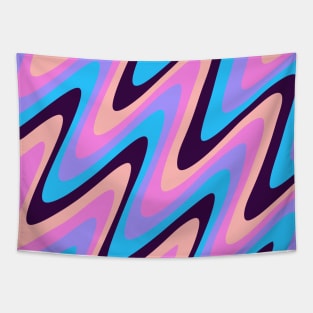 Wavy Retro Abstract Tapestry