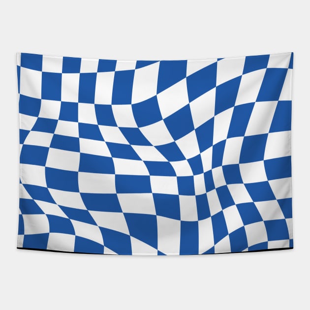 Brighton Distorted Checkered Pattern Tapestry by Footscore