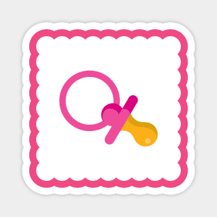 Baby Girl Gender Reveal Pink Pacifier Magnet