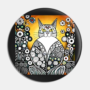 Cat Design Pin