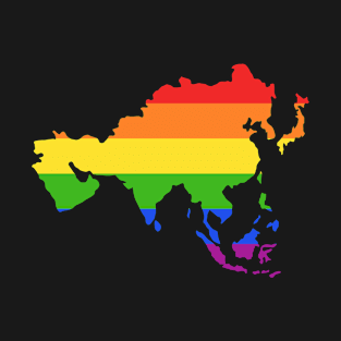 Asia Rainbow Flag for proud LGTBQ Asians T-Shirt