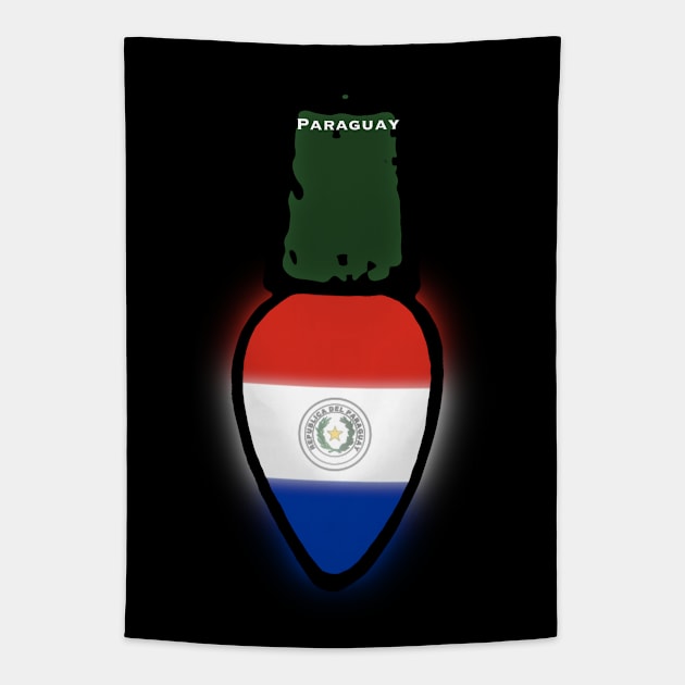 Paraguay Flag Christmas Light Tapestry by SoLunAgua