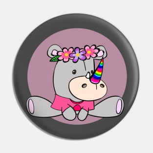 Baby Rhino Unicorn Pin