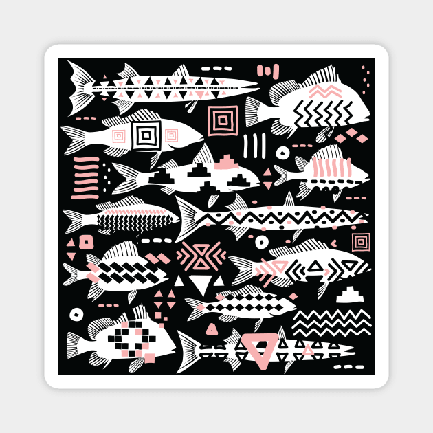 Bohemian Fishes Magnet by matise