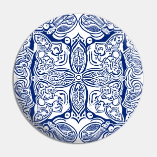 Paisley Print - Blue Aesthetic Pin