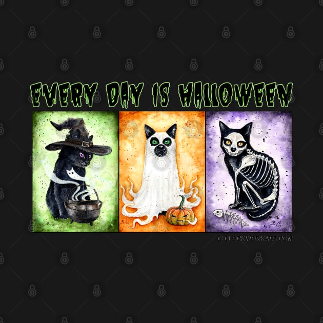 Every Day is Halloween (Green) by Clockwork Art