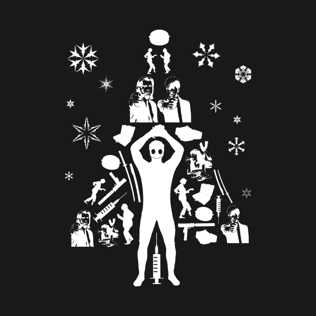 Pulp Fiction Christmas Tree Silhouette by Rebus28