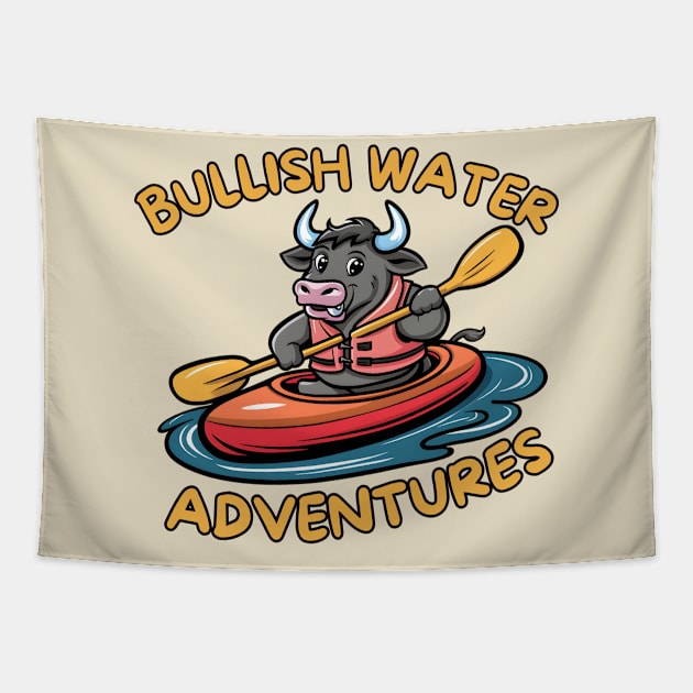 Bullish kayaking Tapestry by Japanese Fever