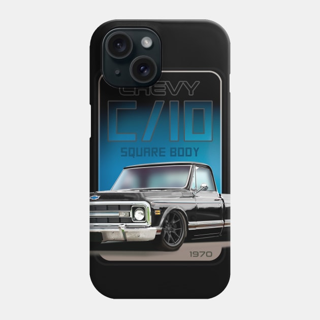 Square Body 1970 Chevy Phone Case by hardtbonez