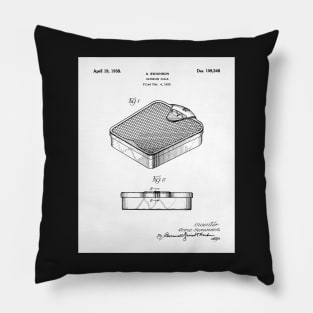 Bathroom Scale Patent - Housewarming Bathroom Art - White Pillow