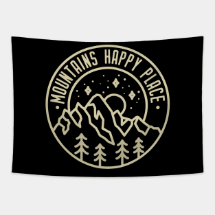 mountains happy place Tapestry