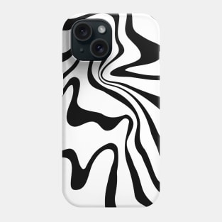 black flowy lines Phone Case