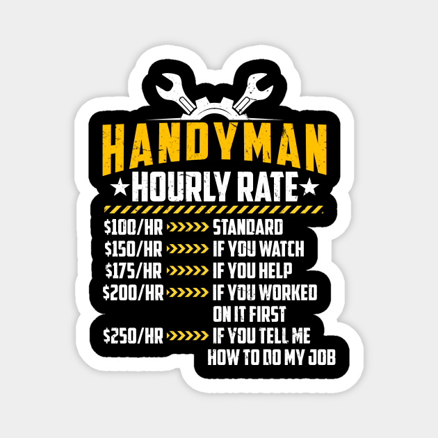 General Handyman Hourly Rate Funny Handyperson Labor Rates General