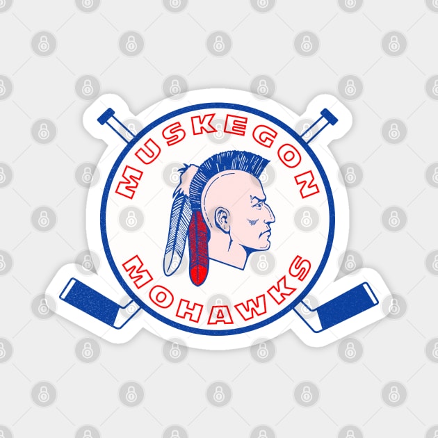 Defunct Muskegon Mohawks Hockey Magnet by LocalZonly