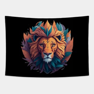 Lion head AI art Tapestry