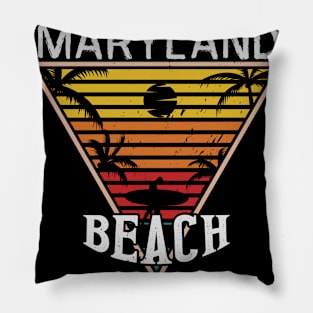 Beach happiness in Maryland Pillow