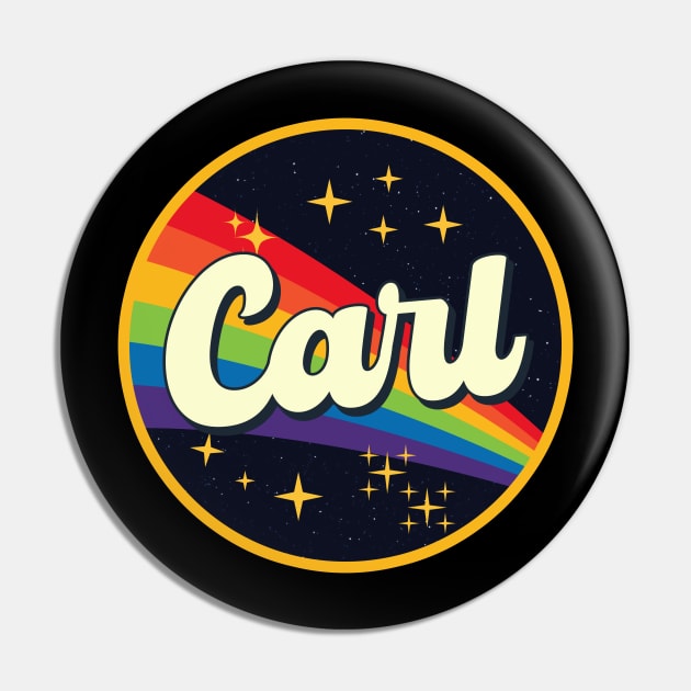 Carl // Rainbow In Space Vintage Style Pin by LMW Art