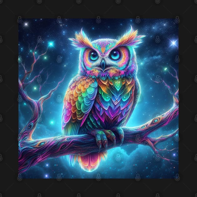 Colorful Owl Art by dinokate