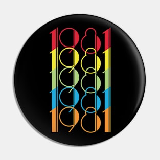 VINTAGE T-SHIRT Birthday 1981 Pin