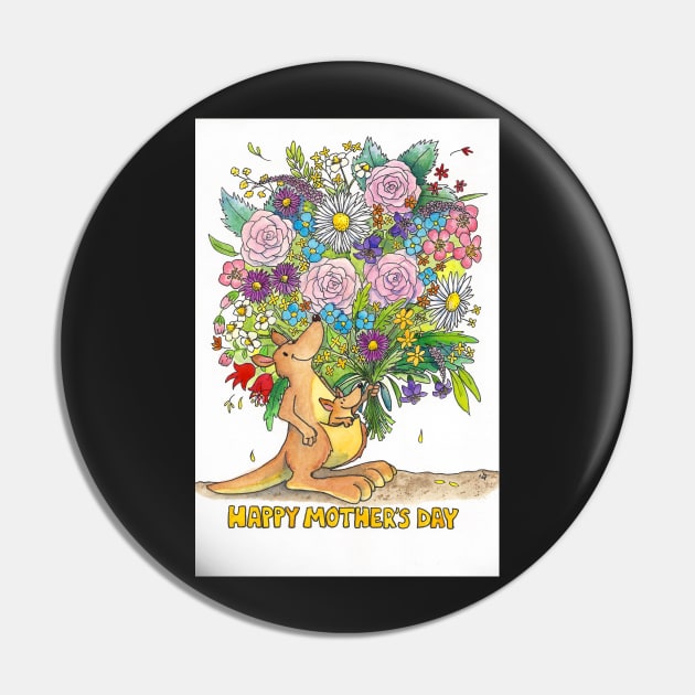 Kangaroo Mother's Day Pin by nicolejanes