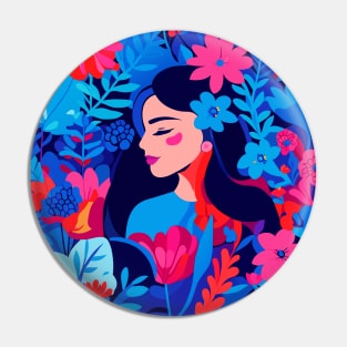 Blue fairy in forest Pin