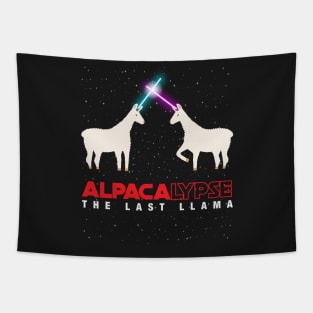 Alpacalypse Alpaca Apocolypspe Funny Star Space Wars Last Llama Parody Tapestry