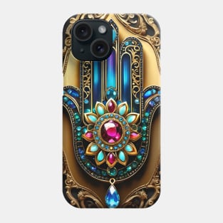 Baroque Bejewelled Hamsa Hand Phone Case