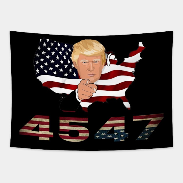 45 47 Trump 2024 Tapestry by 29 hour design