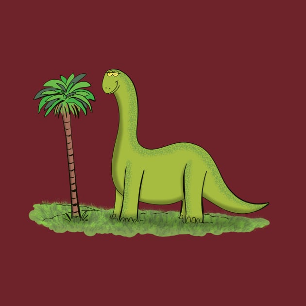 happy brontosaurus dinosaur cartoon by FrogFactory