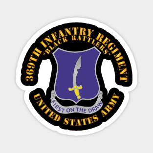 369th Infantry Regiment - DUI - First Draw - Black Rattlers Magnet