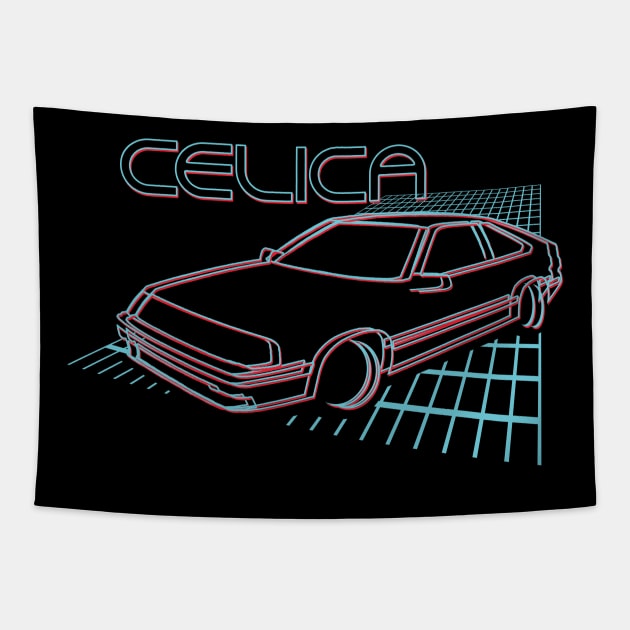 Outrun Toyota Celica Tapestry by thesupragoddess