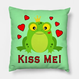 Frog Prince Kiss Me Pillow