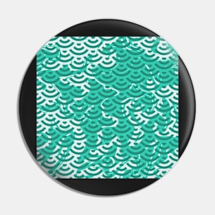 Dragon Scales on dark green Pin