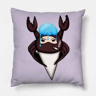 Snow Cone Spy Crab Cherry Pillow