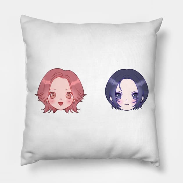 Nana and Hachi pack Pillow by little-axii