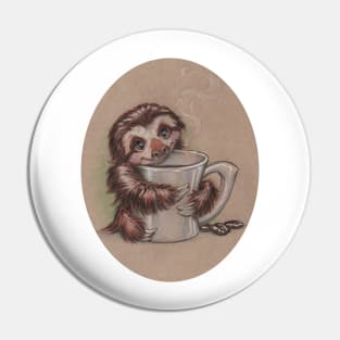 Sloth Coffee Pin