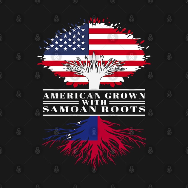 American Grown With Samoan Roots Us Samoa Flag Tree by BramCrye